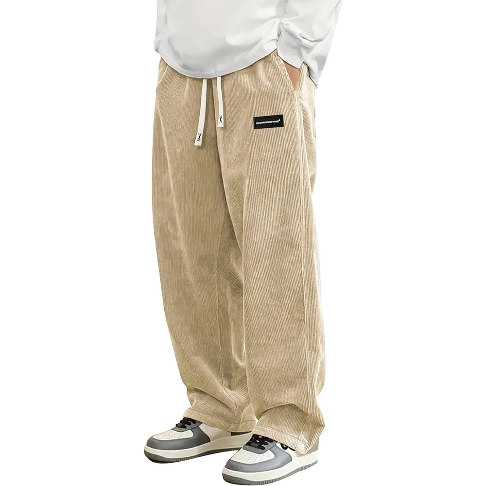Amerikanische Freizeithose mit Seitenstreifen und Buchstaben-Stickerei, Weites Bein, Lässige Sommerhose für Herren, Locker Fallende Sporthose – Detail 20