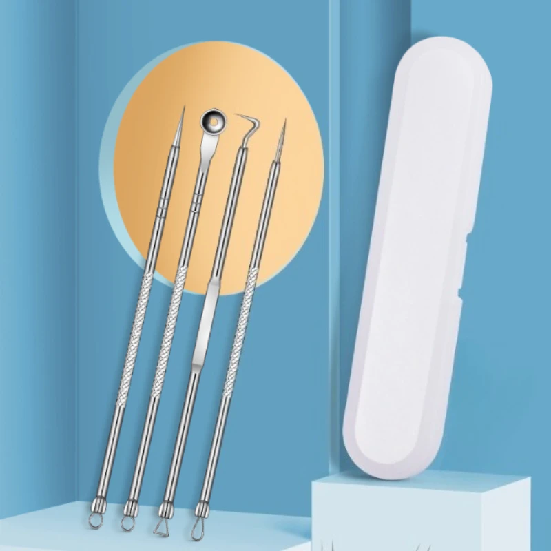 3-8 個にきびクリップにきび除去ニキビピンセットステンレス鋼セルクリップにきび針美容製品スキンクリーニングツール