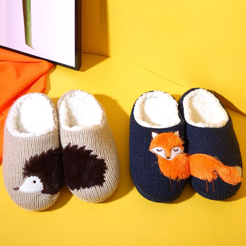 Winter Women's Slippers Cartoon Cute Dog Indoor Warm Non-slip Soft Sole Good Breathable Homeshoes Fashion Causal Cotton Shoes