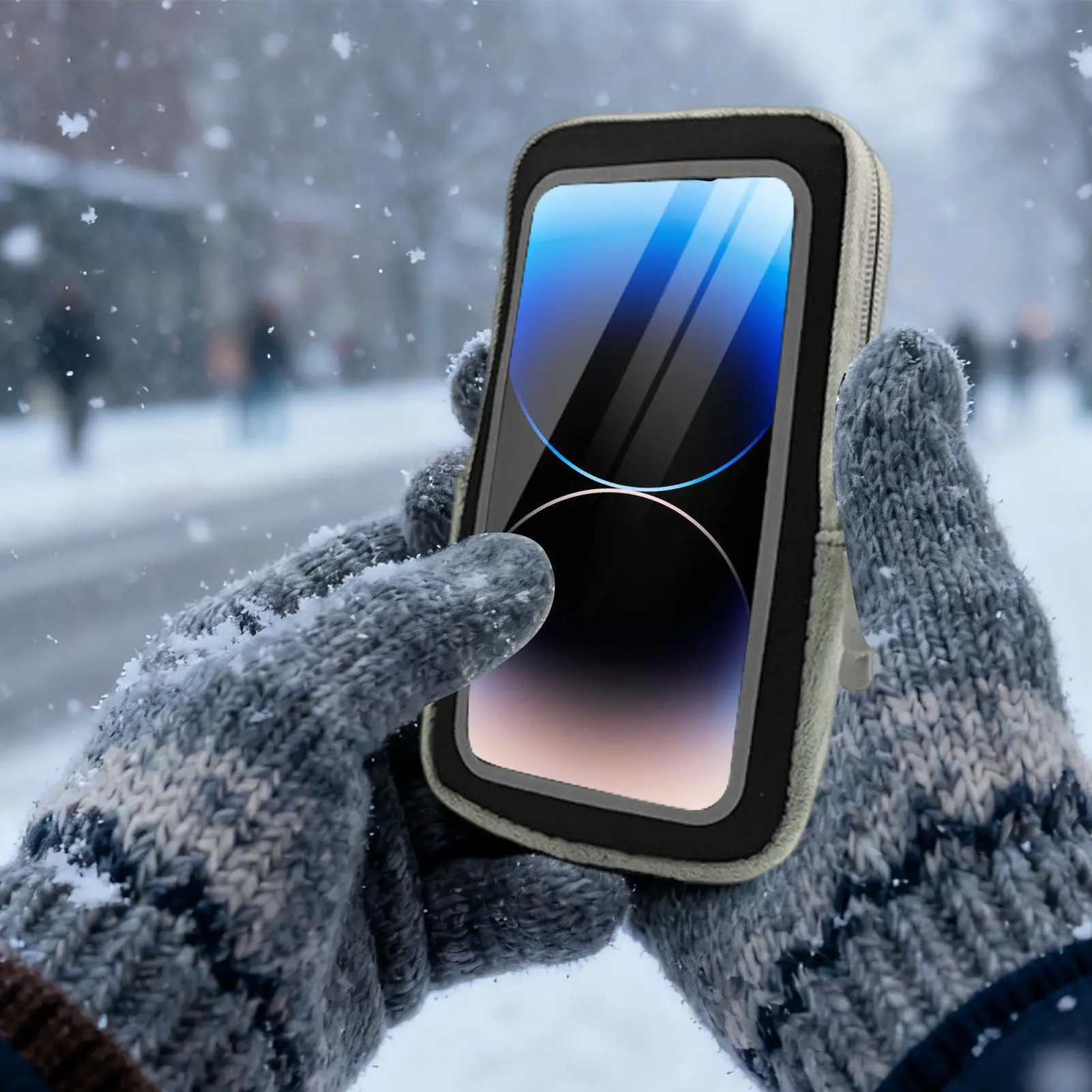 

Термальный чехол для телефона, водонепроницаемый с быстрым нагревом, снегозащитный чехол, USB-нагревательный чехол, защита от аккумулятора для зимнего катания на лыжах, кемпинга, пешего туризма