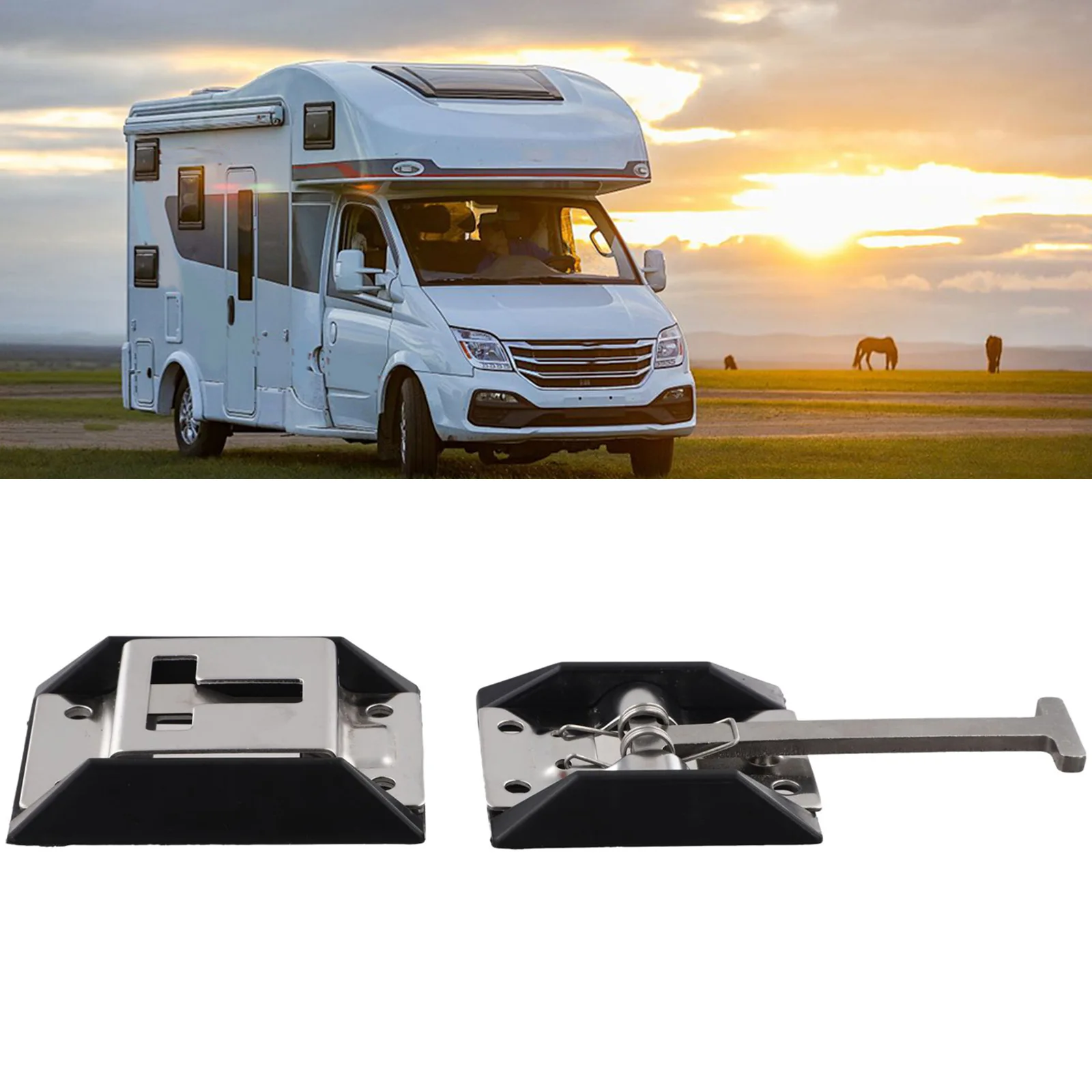 Heavy-duty Door Stop Hook Metal Door Security As Shown In The Figure 304 Stainless Steel Door Clamp Easy Installation