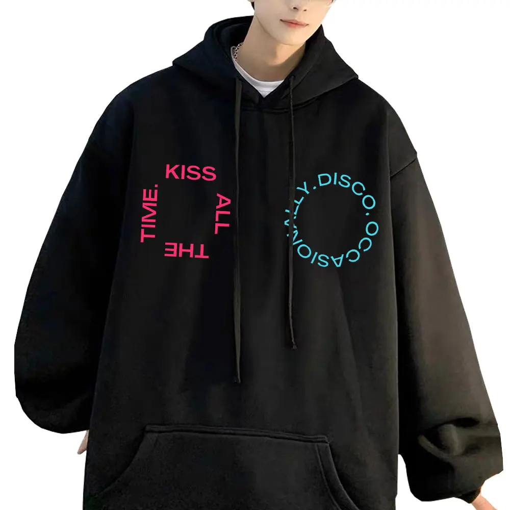 Kiss All The Time Disco Occasionally Album 2026 Merch Hoodie Men Women Fashion Pop Music Sweatshirt Male Fleece Cotton Tracksuit