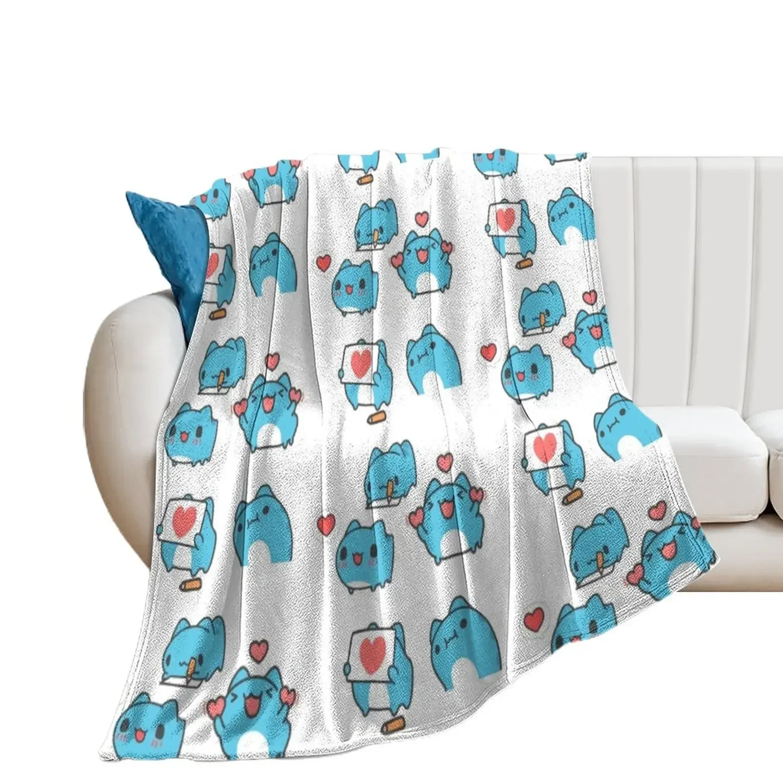 Comic cat/ bugcat/ bugcat capoo Throw Blanket Multi-Purpose Moving Soft Beds Blankets