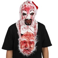 Horror Art Clown Mask Wigs 2024 Movie Terrifier 3 Cosplay Fantasy Costume Accessories Men Bloody Latex Headwear Halloween Props
