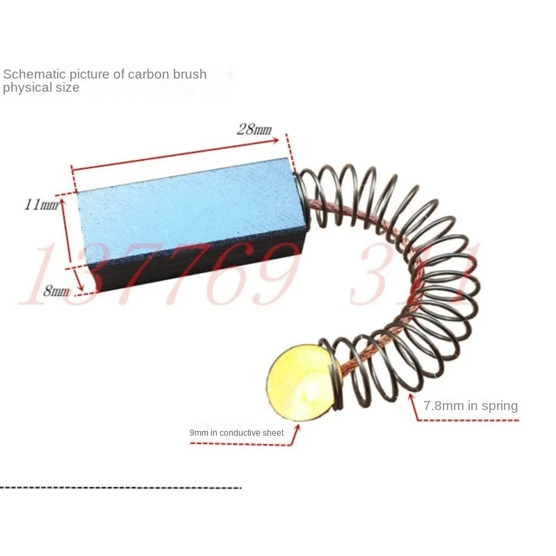 Vacuum Cleaner Carbon Brush Suction Machine Carbon Scrubbing Floor Machine Carbon Brush Cleaning Machine Carbon Brush 8*11*28