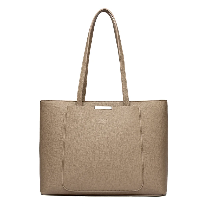 Solid Color Luxury Handbag Women Bags Designer HIgh Quality Leather Shoulder Bags for Women 2024 High Capacity Shopping Tote Bag