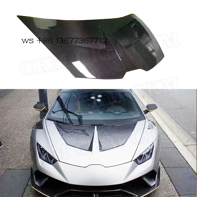 

Factory hot salesCarbon Fiber Material Front Bumper Engine Hood Body Kits For Huracan LP580 LP610 1016 Style 2014-2019