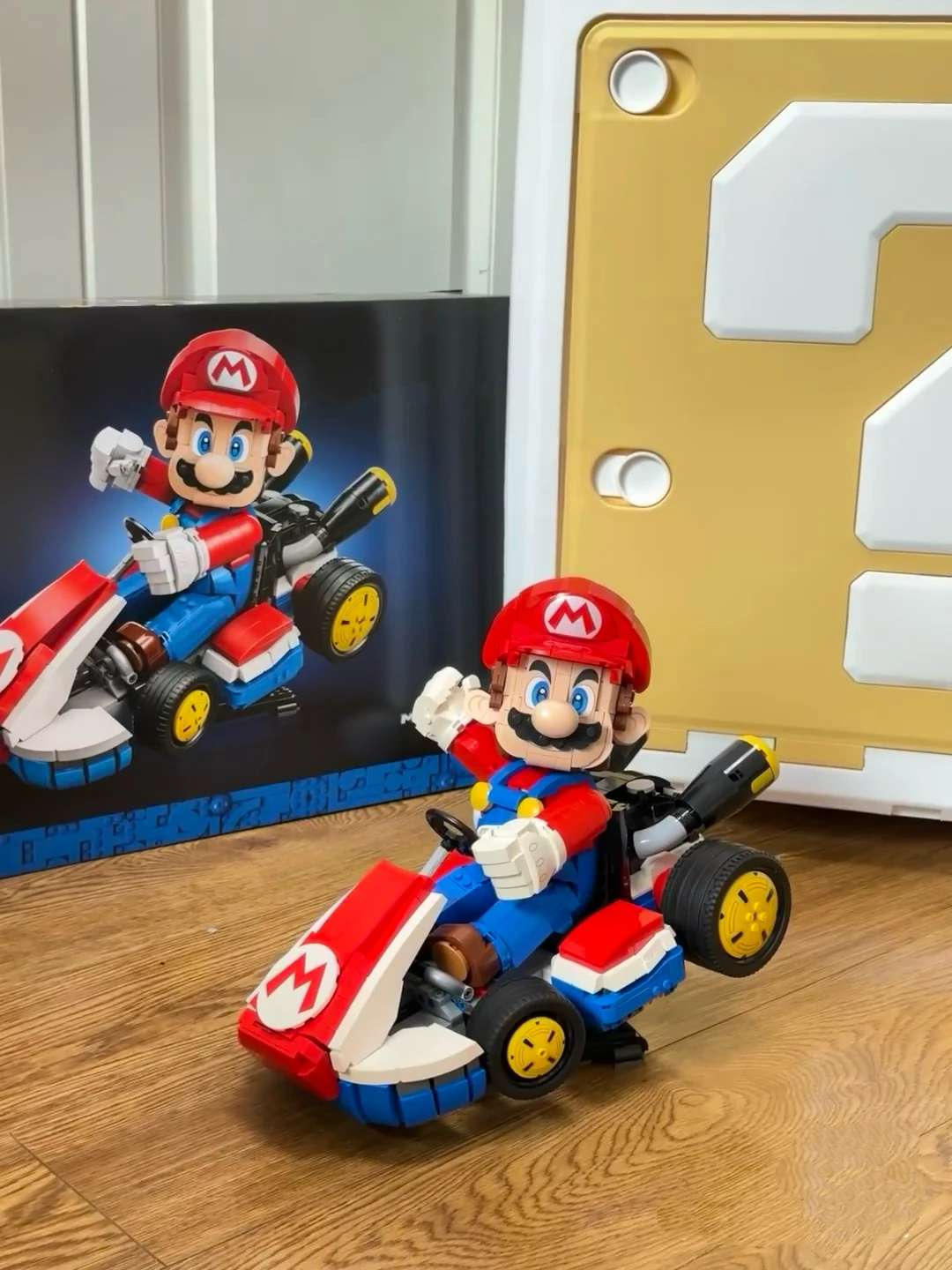 

MINISO Marioed 72037, стандартная модель картинга, строительные блоки, классическая игра, гоночный автомобиль, сборка, кирпичи, игрушки, домашний декор, Рождественский подарок