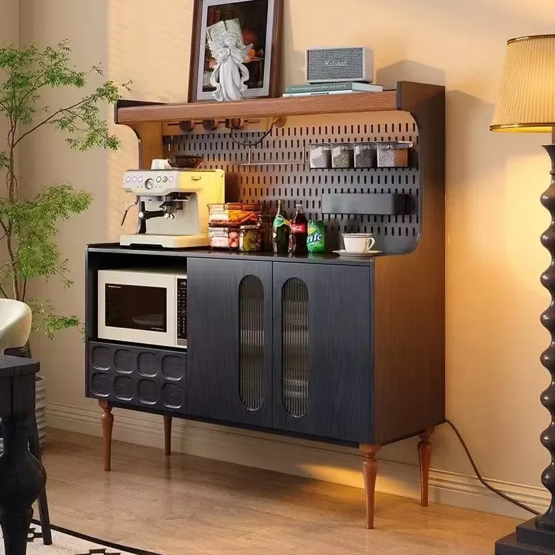 Retro Solid Wood Dining Area Cabinet 143x123x42cm Simple Kitchen Locker for Living Room Storage Furniture Modern Home Decor