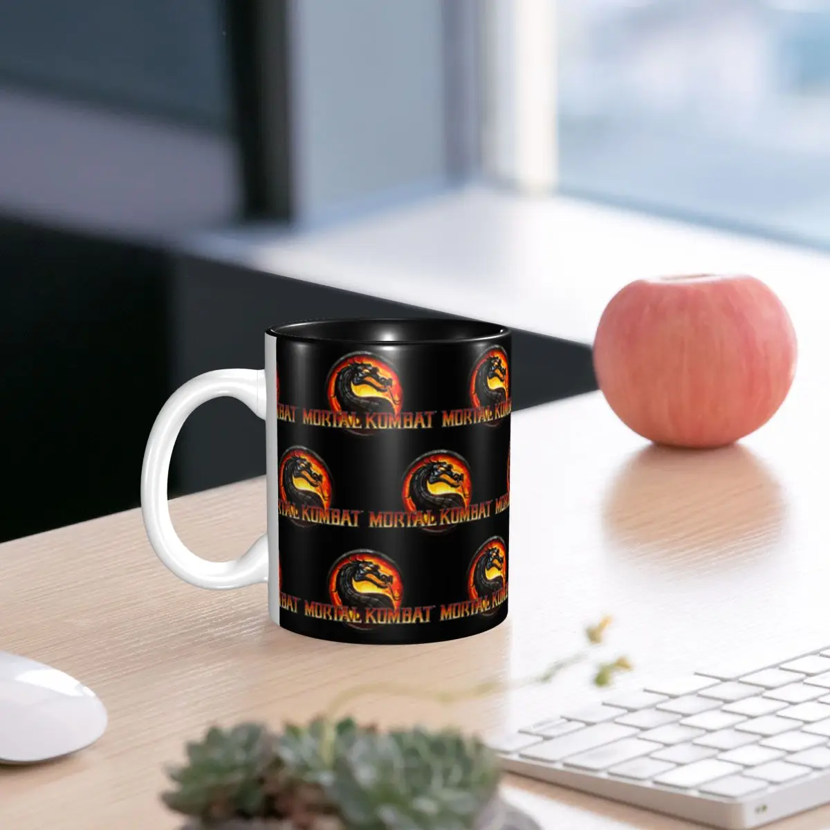 

Mortal Kombat Logo Mug Funny Ceramic Coffee Cups Tea Mugs Milk Cup Drinkware Gifts for Friends