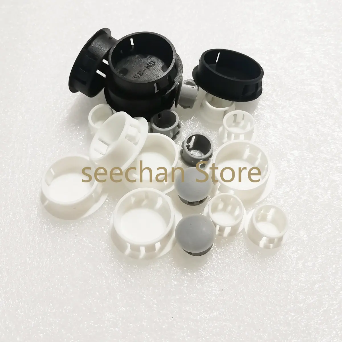 Black/White Nylon Round Snap-on Plug 6mm 8mm 10mm-75mm Plastic Hole Caps Blanking End Caps Seal Stopper