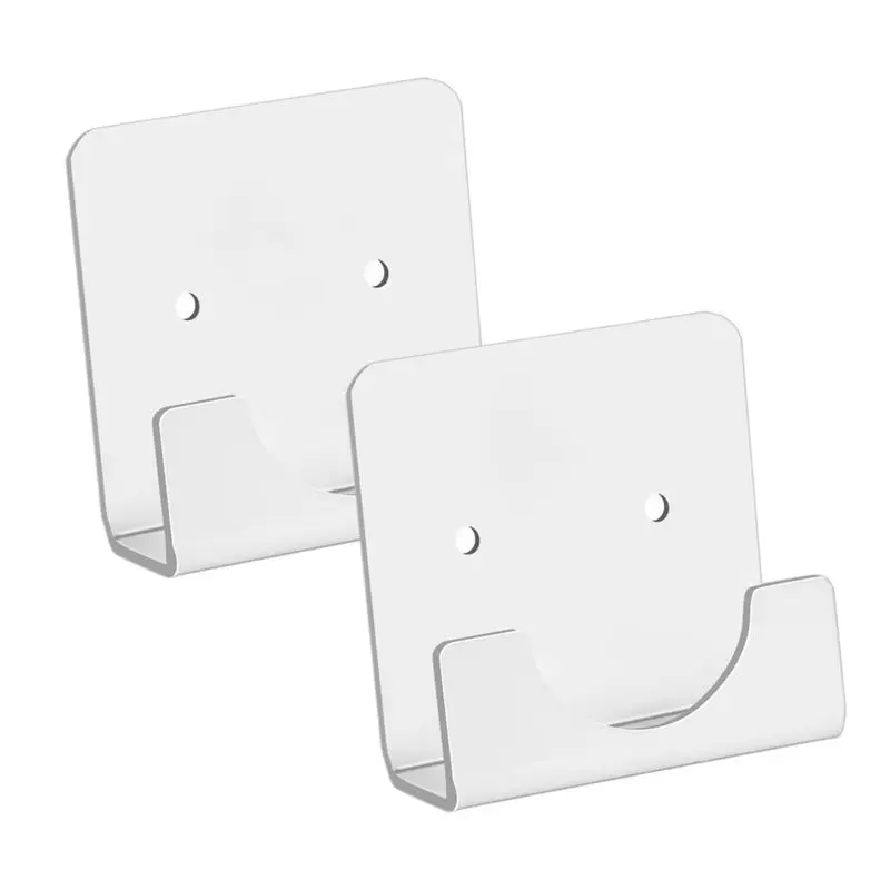 

AS94-Acrylic Wall Mount Holder Bath Shower Curtain Pole Holder Shower Curtain Rod Holder White