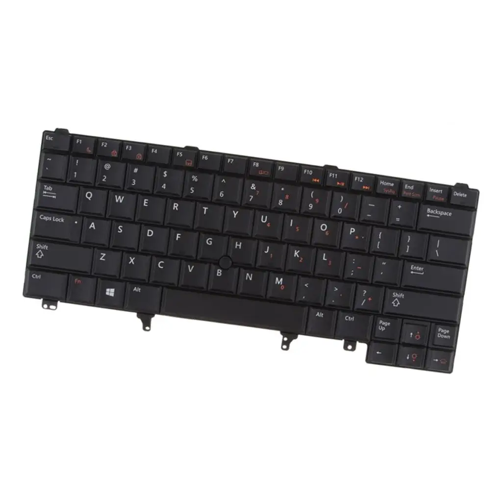 Keyboard Red Backlit US English Keypad with Pointing Device for Latitude E6420 E6430 E6440 XT3 Laptop