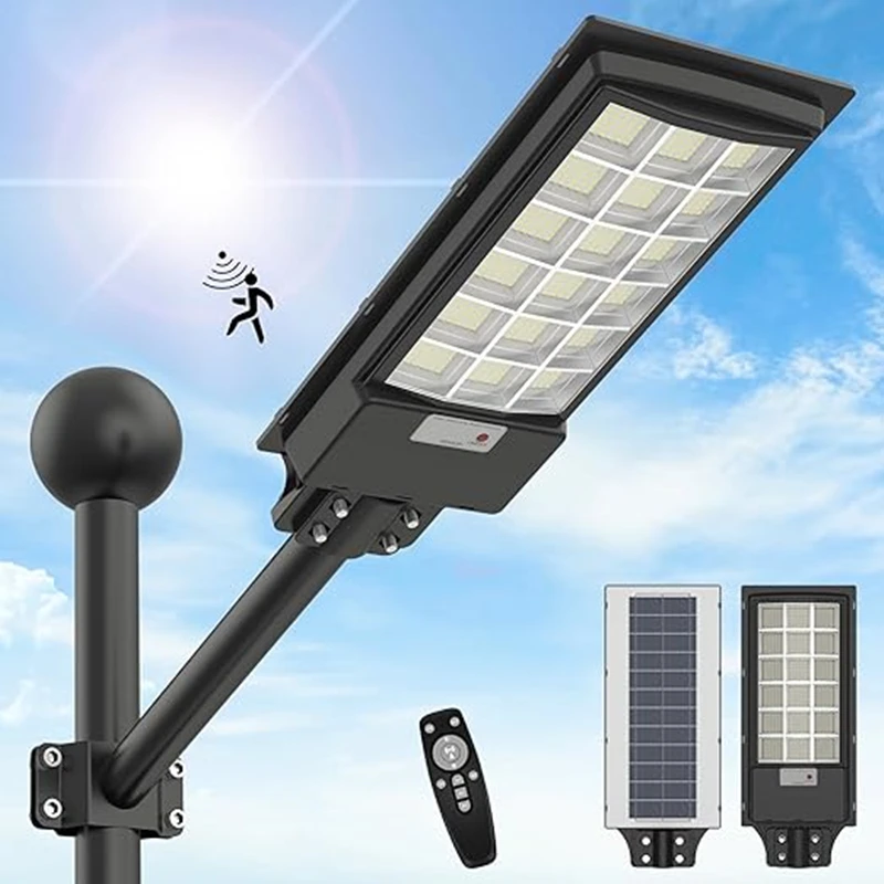 

800W Solar Street Light Motion Sensor IP65 Waterproof Solar Security Flood Lights Outdoor with Remote Control Solar Lights Lamp