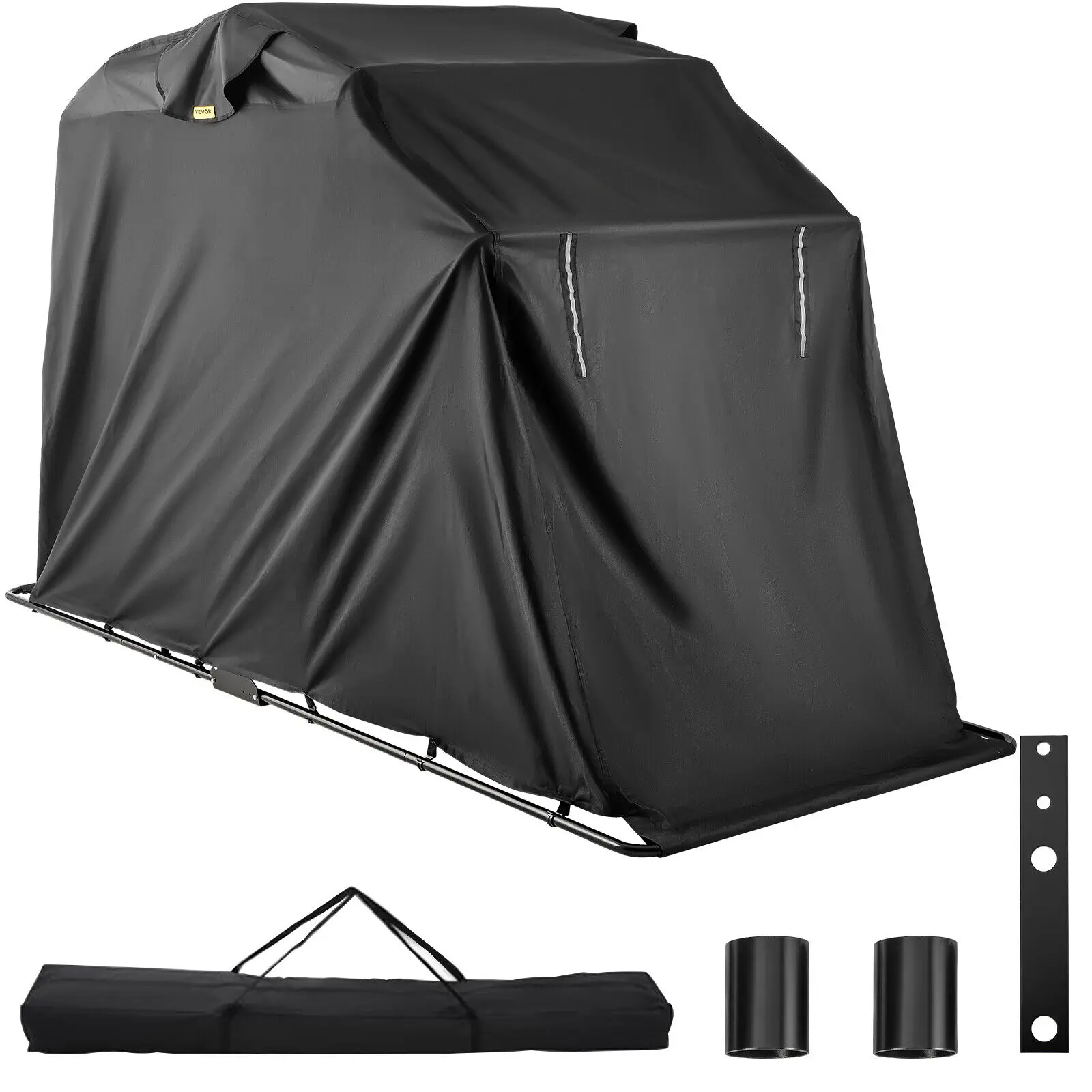 VEVOR Motorcycle Shelter Shed Cover Storage Garage Tent Larger Motorbikes Sturdy Metal Frame Security Locking Permanently