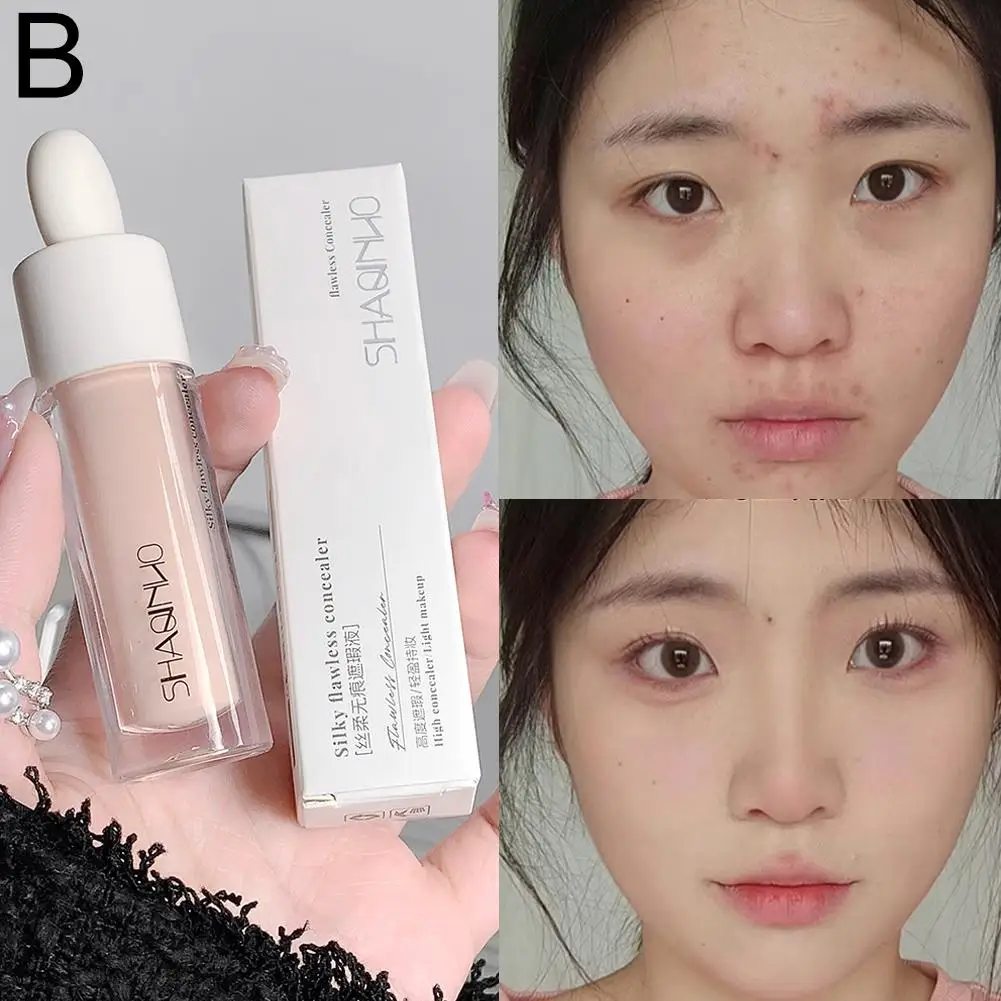 Facial Traceless Concealer Covers Acne Marks Dark Circles High Concealer Hydrating Even Tone Skin Moisturizing Coverage C3Q5