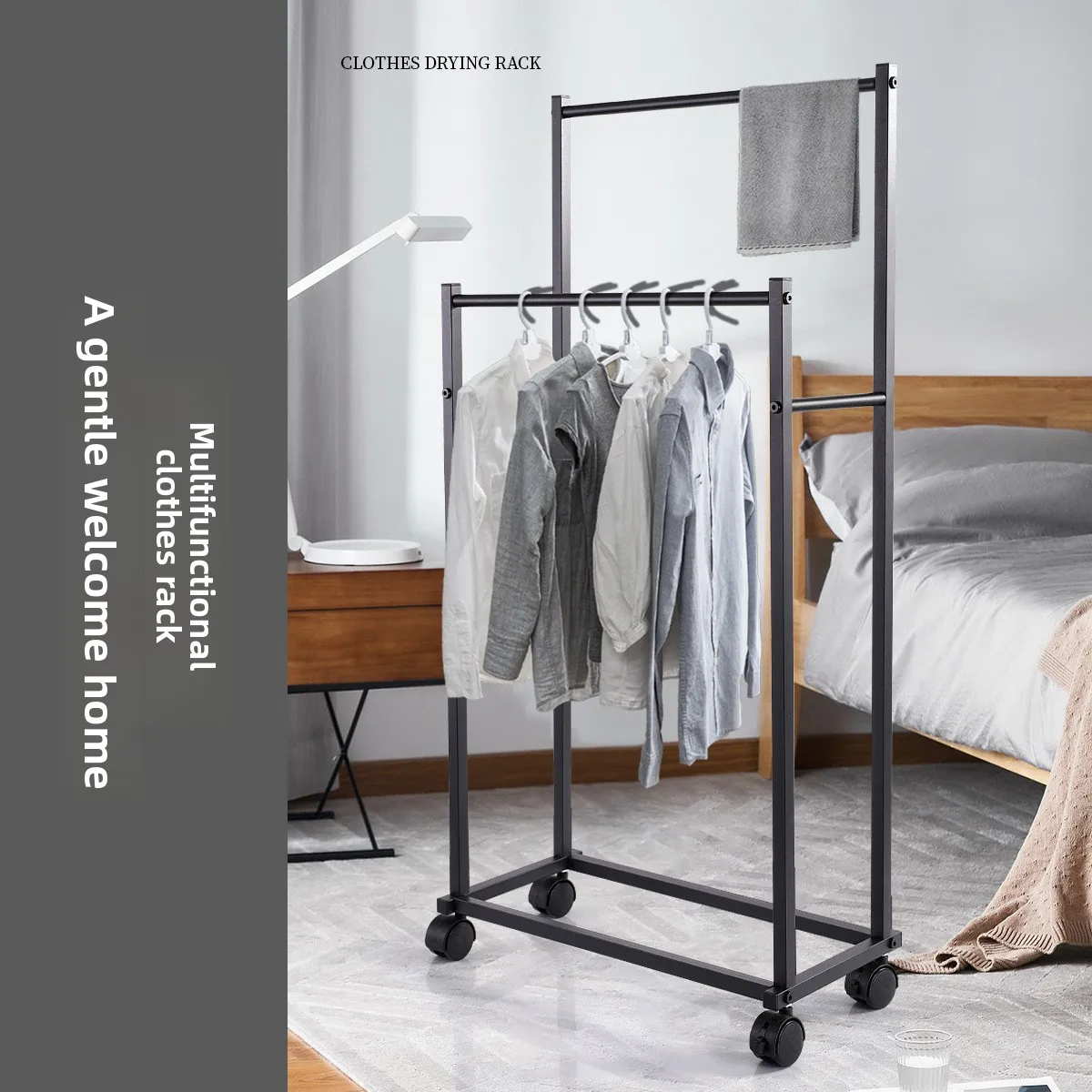 

New Japanese Style Portable Clothes Storage Rack Stand Balcony Home Use Laundry Drying Rack Clothing Storage Organizer