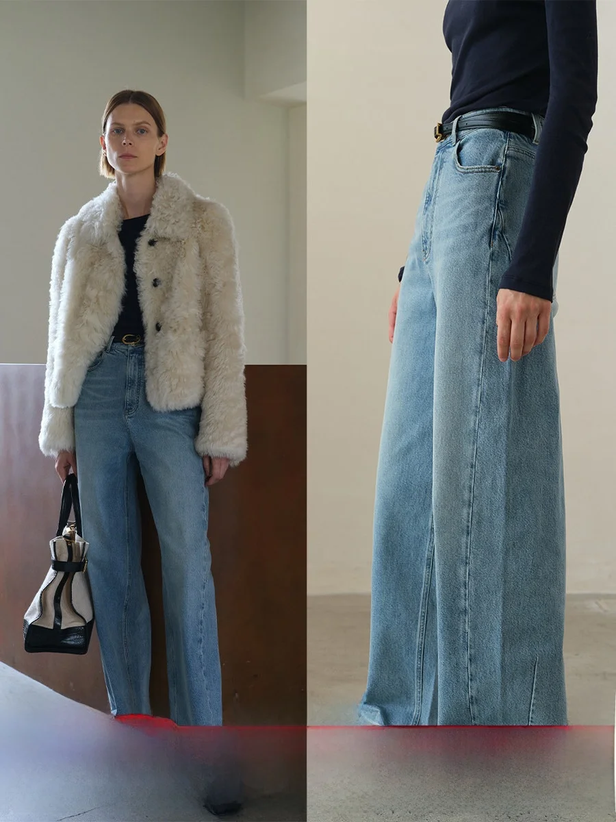 

Джинсы с высокой талией из денима ORTA, модель Banana on Waed Ultra, повседневные женские джинсы с высокой талией, осенняя коллекция