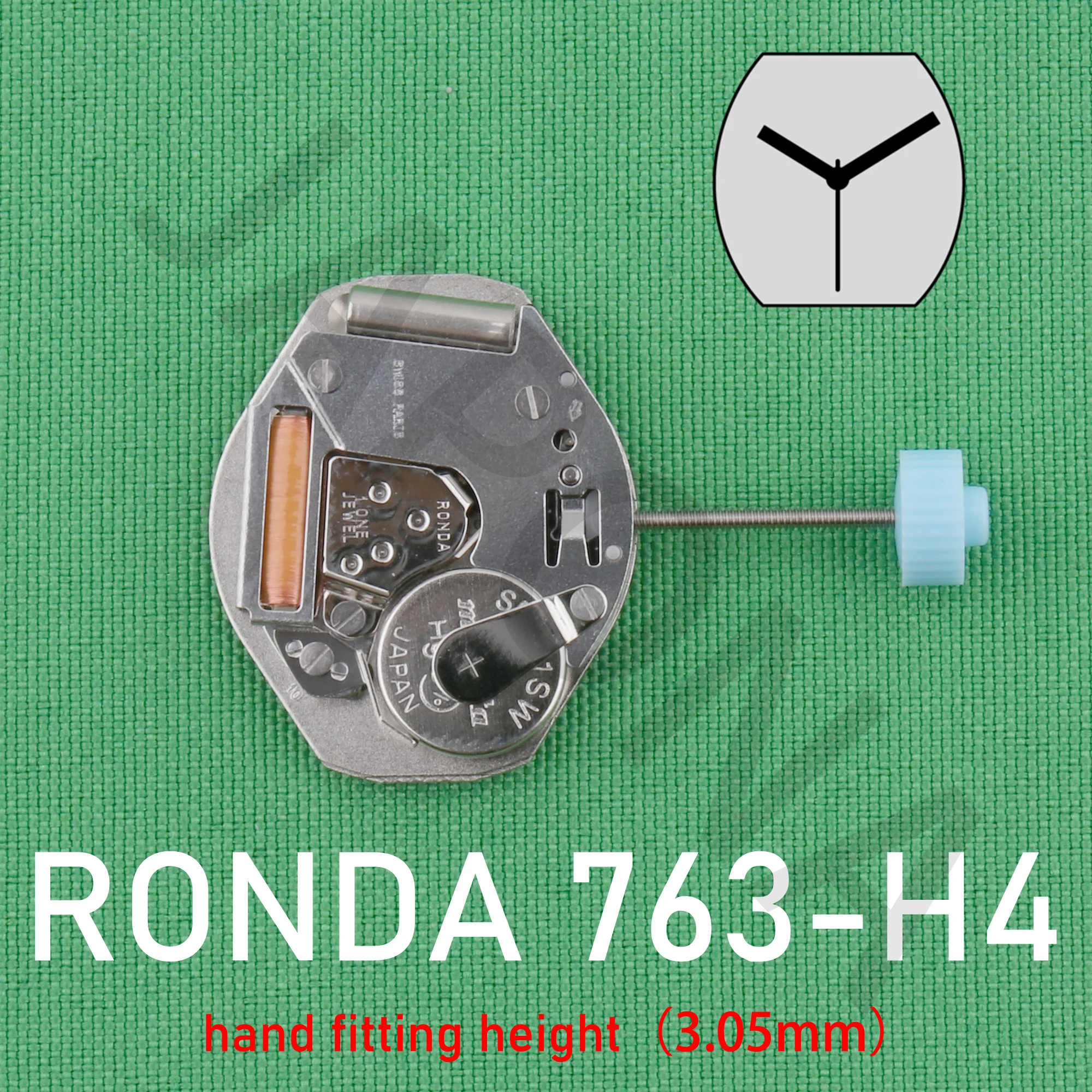 Ronda 763 movimiento 763-h4 (3,05mm) Movimiento normtech 3 manos movimiento de cuarzo accesorios Reparación de piezas de repuesto movimiento de reloj