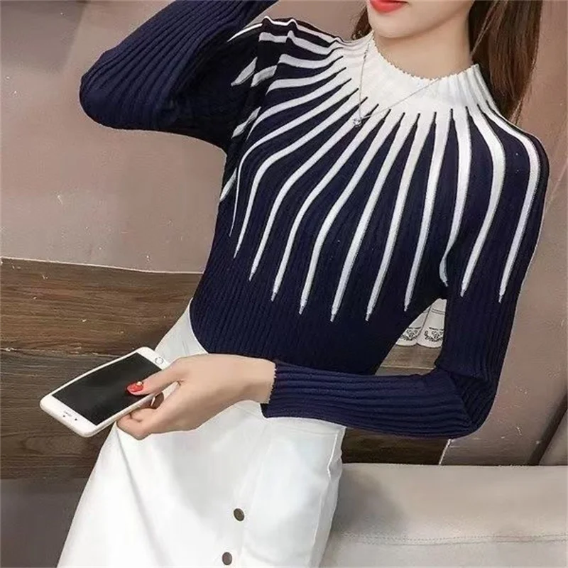 2023 Basic Turtleneck Women Sweaters Autumn Winter Thick Warm Pullover Slim Tops Ribbed Knitted Sweater Jumper Soft Pull Female