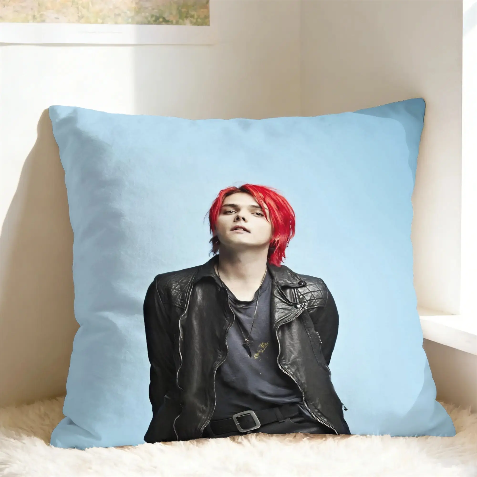 G-Gerard Way MCR Pillowcases  Novelty Pillow Case For Couch Sofa Bedroom Soft Pillow Cover