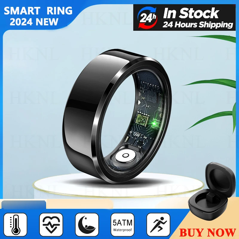 

Smart Ring Heart Rate Blood Oxygen Blood Pressure Sleep Calories Health Multilingual Fitness Tracker Rings For Men Women Clock