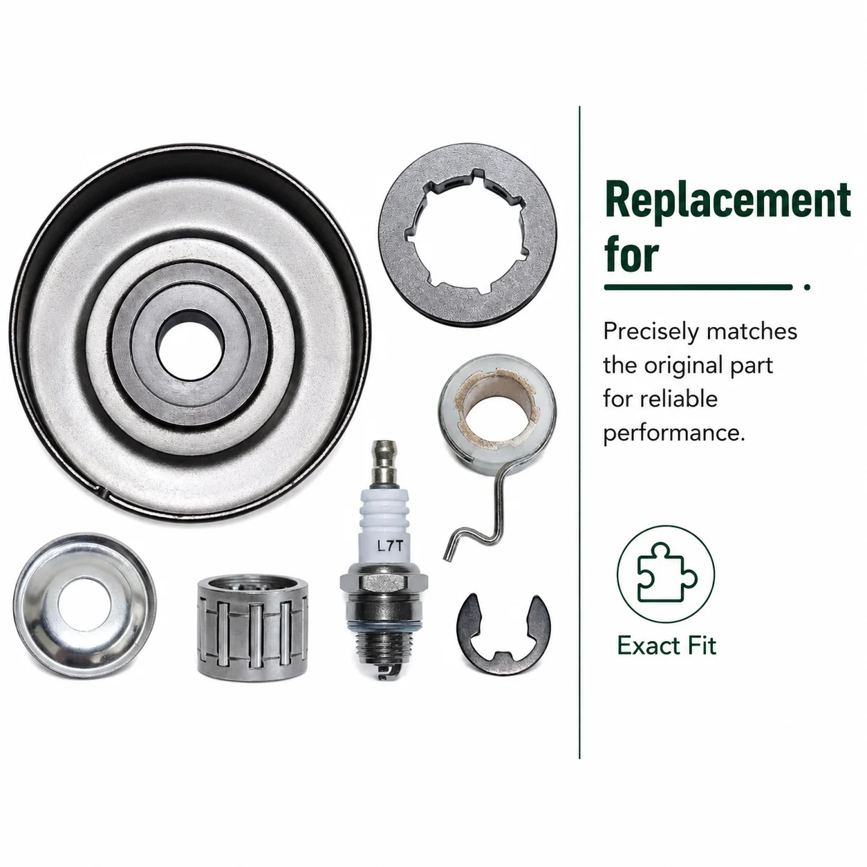 For Stihl MS250 MS230 MS210 021 023 025 Chainsaw Parts Clutch Drum .325-7 Sprocket Kit Washer E-Clip Worm Gear Needle Bearing