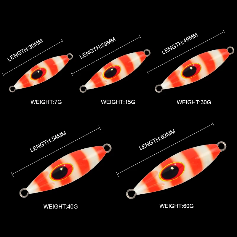 MAGIC WORKS Cast Slow Metal Jig 7g 15g 30g 40g 60g Fishing Lure Shore  Spoon Saltwater  Artificial Bait Fishing Tackle Hard Bait