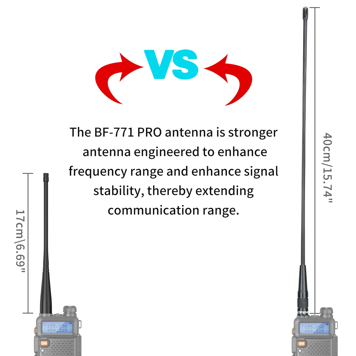 Baofeng BF-771 PRO Dual Band SMA-Vrouwelijke Antenne Walkie Talkie Zweepantenne Voor UV-5R BF-888S UV21 PRO 5RH Quansheng UV-K6 UV K5