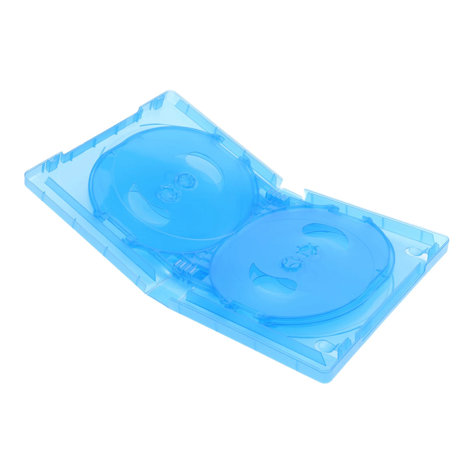 Lightweight Plastic CD Storage Box Holds 10 Discs - Optimized Layout for Blu-ray DVD and Game Case Compatibility