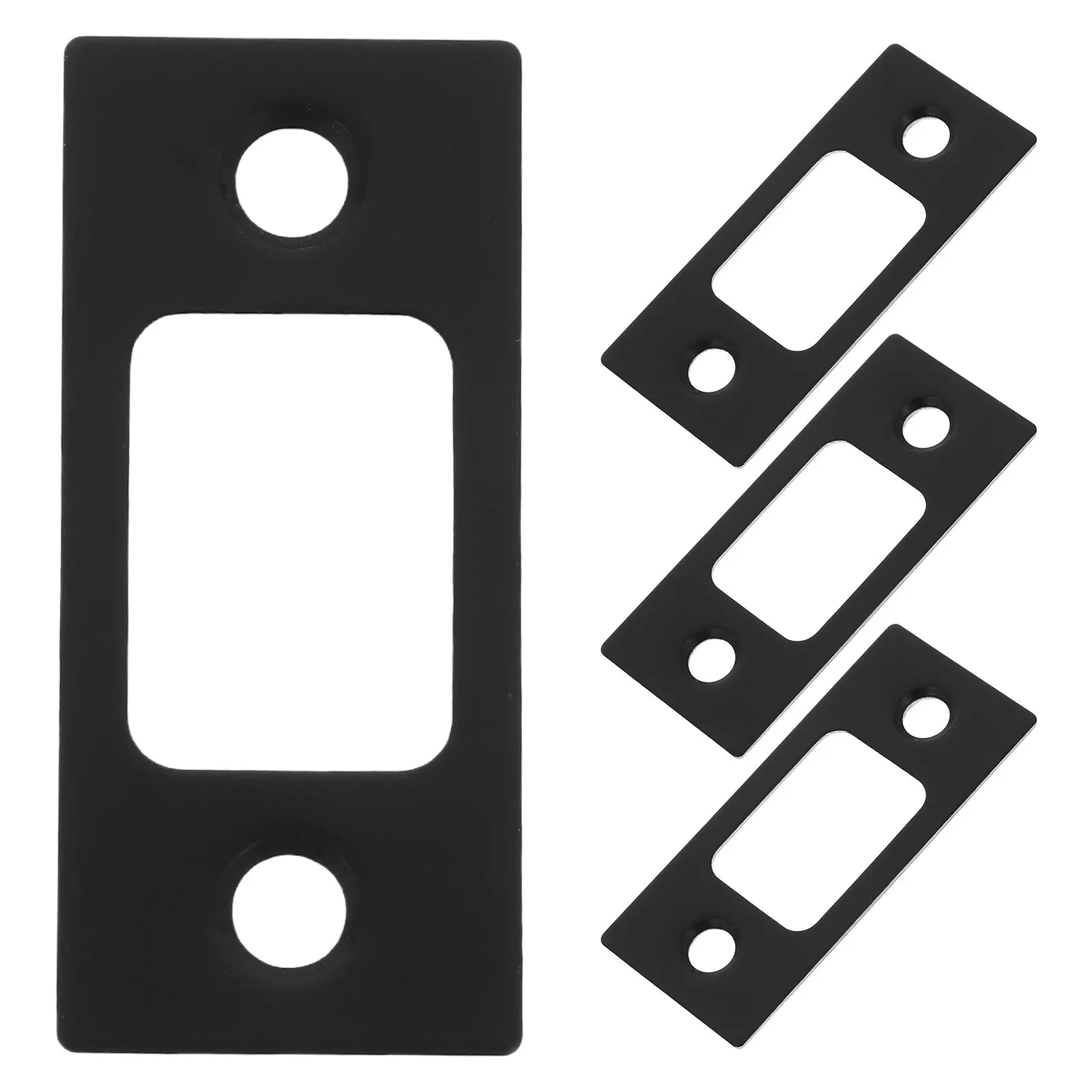 4Pcs Lock Tongue Strike Plate Stainless Steel Reinforced Security Replacement Door Latch Guard Plate for Interior Exterior Doors view 6