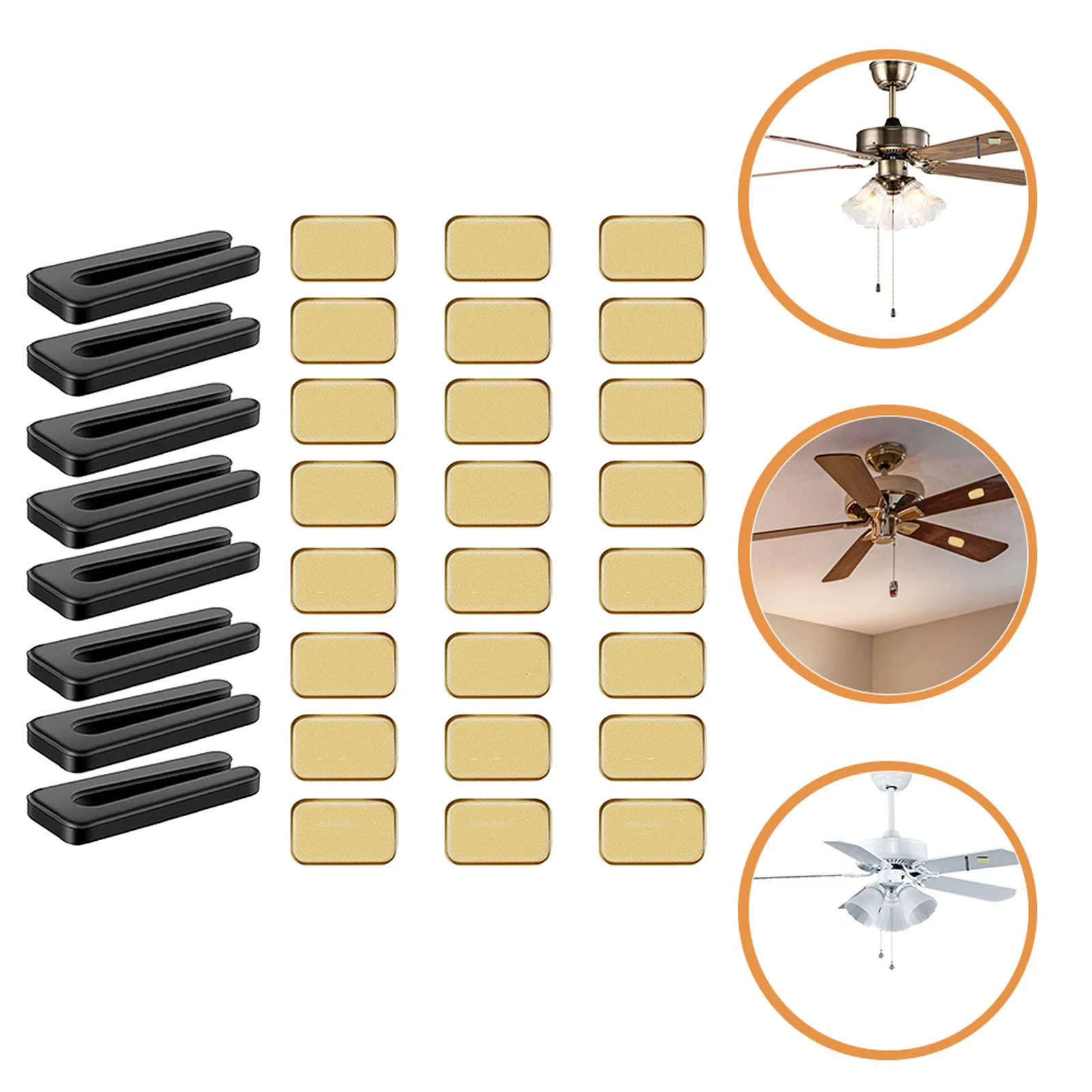 

8Sets Ceiling Fan Balancing Kit Fan Blades Balance Clips Self Adhesive Weights ABS Steel Reduce Noise Swing Fix