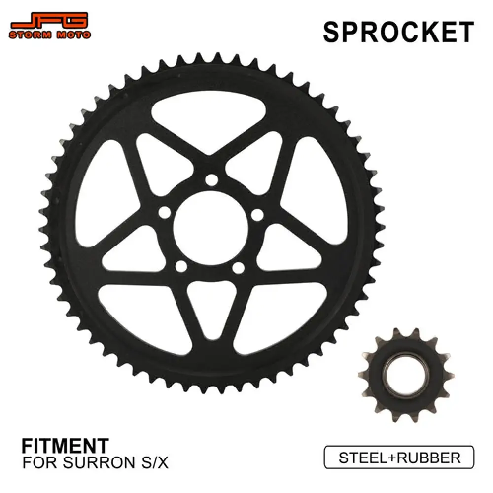 

Задняя передняя звездочка с ЧПУ, аксессуары для мотоциклов 7075, алюминиевые детали для электромобиля Sur Ron Surron Lightbee Light Bee S X
