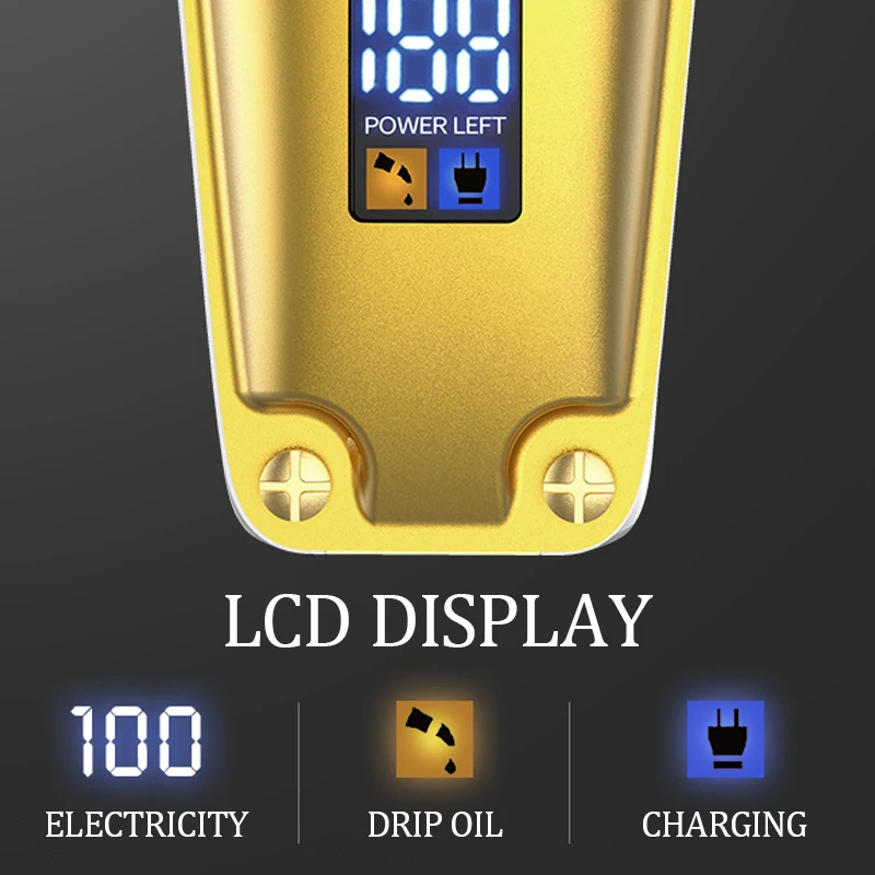 Kemei อุปกรณ์ตัดผมมืออาชีพ, ที่ตัดขนตัดผมไร้สายสำหรับหนวดเคราผู้ชาย mesin Potong rambut listrik ปรับได้และชาร์จใหม่ได้