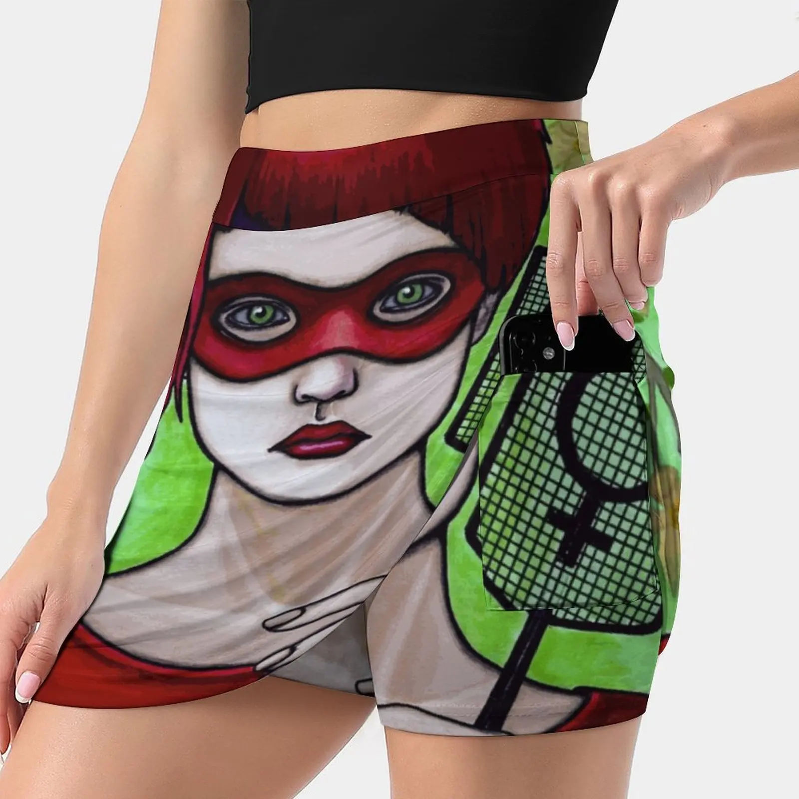 Smash The Patriarchy S-4Xl Tennis Skirts Golf Fitness Athletic Shorts Skirt With Phone Pocket Superhero Heroinne Smash