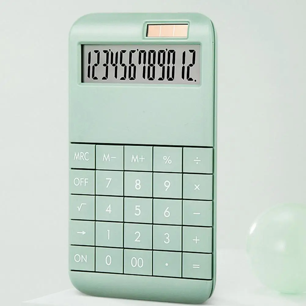 Removable Keycaps Calculator Long Battery Life Calculator Modern Design 12-digit Desktop Calculator with Lcd Display for Office