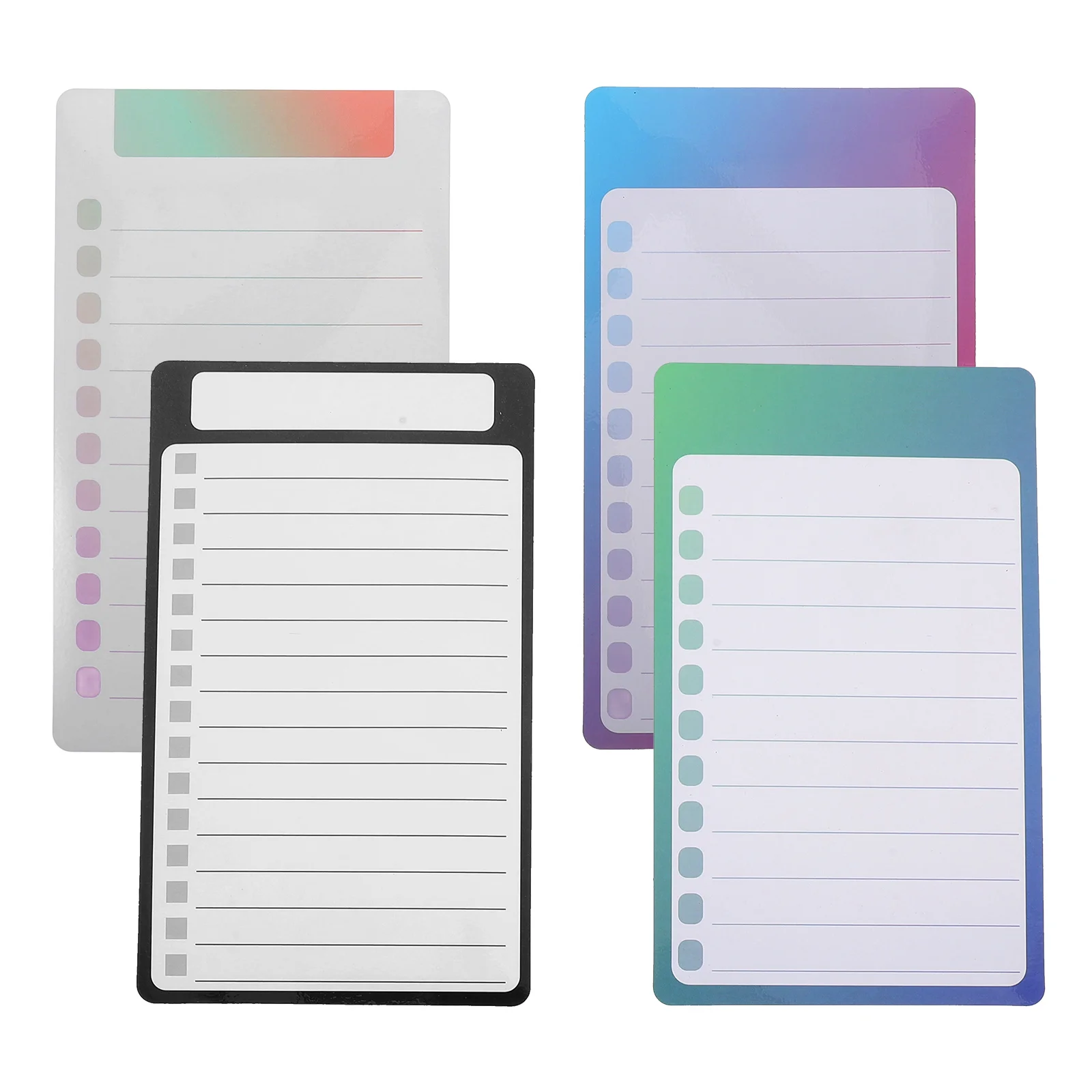 

4Pcs Convenient Daily Life Magnetic Notepad For Fridge Pet Material Grocery List Memo Pad Whiteboard