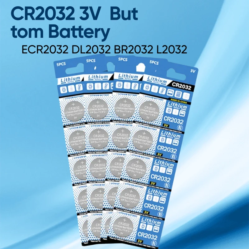 CR2032 3V button battery ECR2032 DL2032 BR2032 L2032 200mAh for car key remote control electronic scale computer motherboard