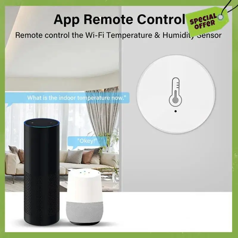 Sensor de temperatura inteligente Leading-Edge-Tuya Zigbee, Sensor de humedad que funciona con Alexa, Google Home, Control por aplicación Smart Life, 2 uds.