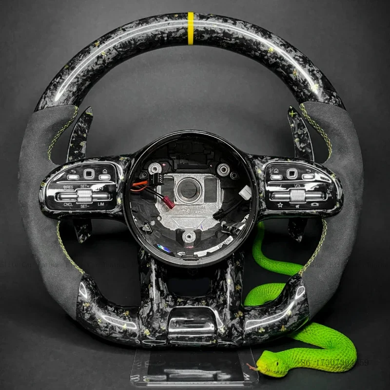 

Carbon Fiber Forged LED Steering Wheel Fit For Mercedes-Benz AMG C63 G63 E63 A45 CLA GLA CLS GLS W205 W204 W213 W212 W222