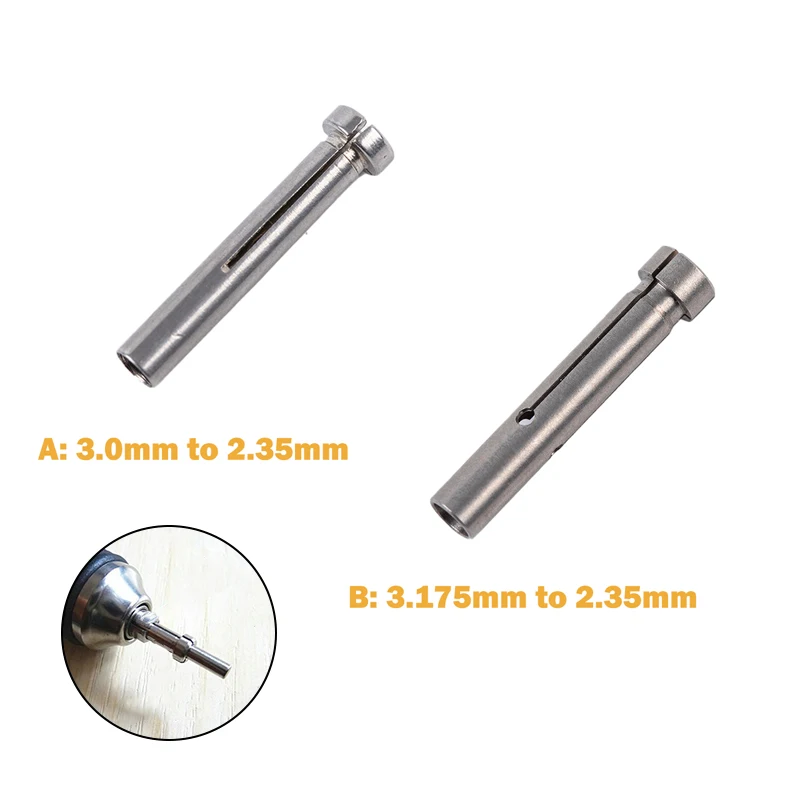 1PC Strong 210 Marathon Collect Sleeve Adapter Micromotor Handpiece Chuck Converter 3.0mm To 2.35mm 3.175mm To 2.35mm