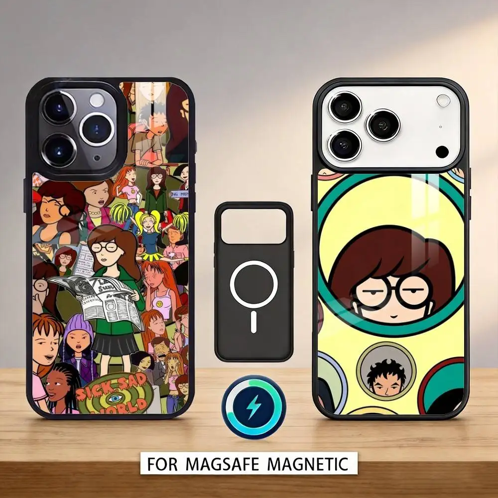 

C-CARTOON D-D-Daria FUNDA Phone Case For iPhone 17,16,15,14,13,12,Pro,Max For Magsafe Magnetic Wireless Charging
