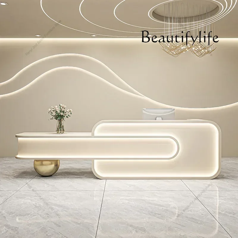 Italian Style Beauty Salon Reception Desks Clothing Store Luxury Simplicity Reception Desks Designer Furniture Receptionen HBRD