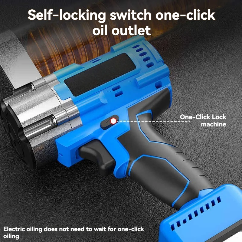 Il distributore di burro wireless senza spazzole con pistola per burro elettrica può essere utilizzato per proiettili di olio a botte/mezze in macchine edili