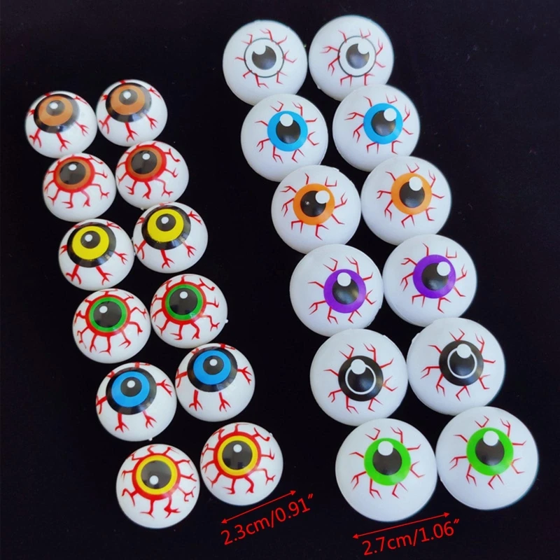 12Pcs Horror Luminous Bouncy Ball Scary Eye Ball Halloween Party Supplies Wholesale