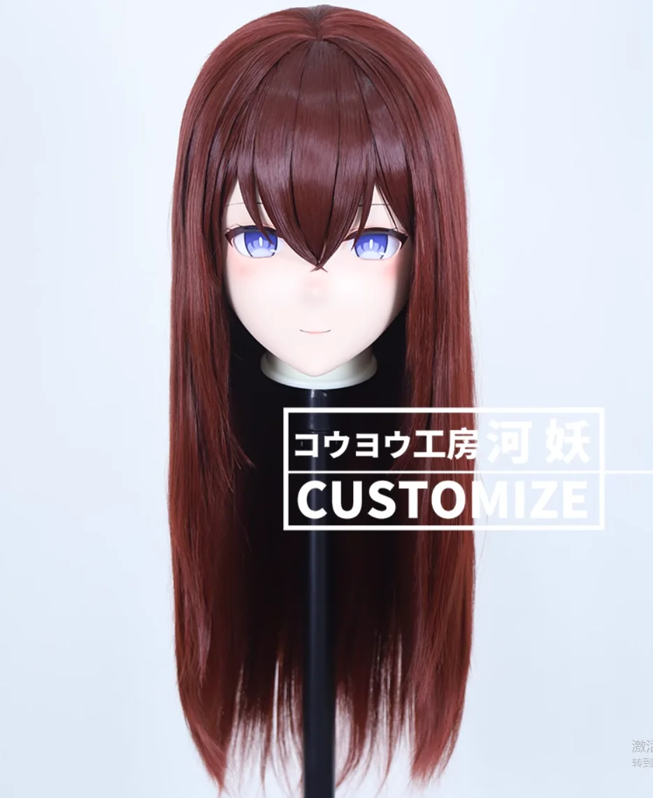 C-10117 Customize Full Head Resin Cartoon Cosplay Japanese Character Anime Role Play Crossdress Kigurumi Mask With Back Shell