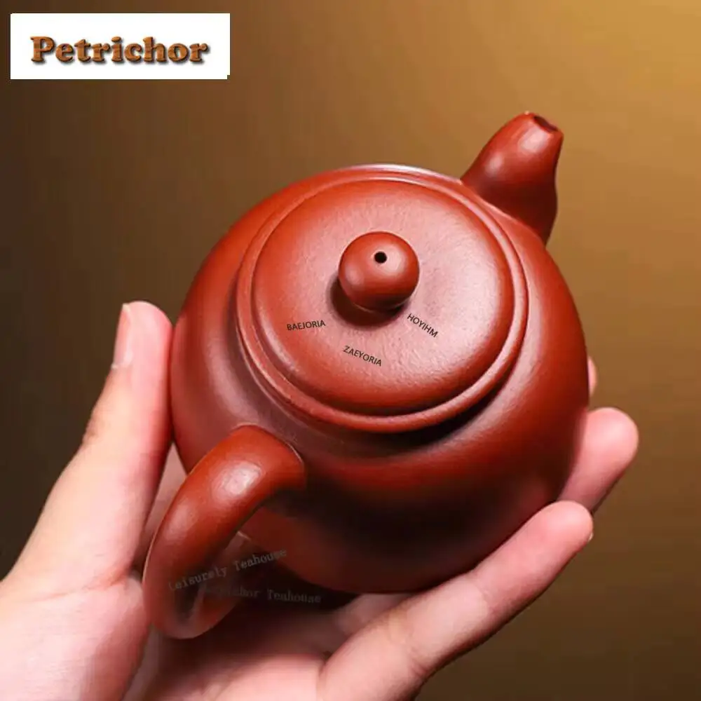 160ML Traditional Yixing Purple Clay Teapots Handmade Pot Raw Ore Dahongpao Mud Kettle With Filter Chinese Zisha Teaset Supplies