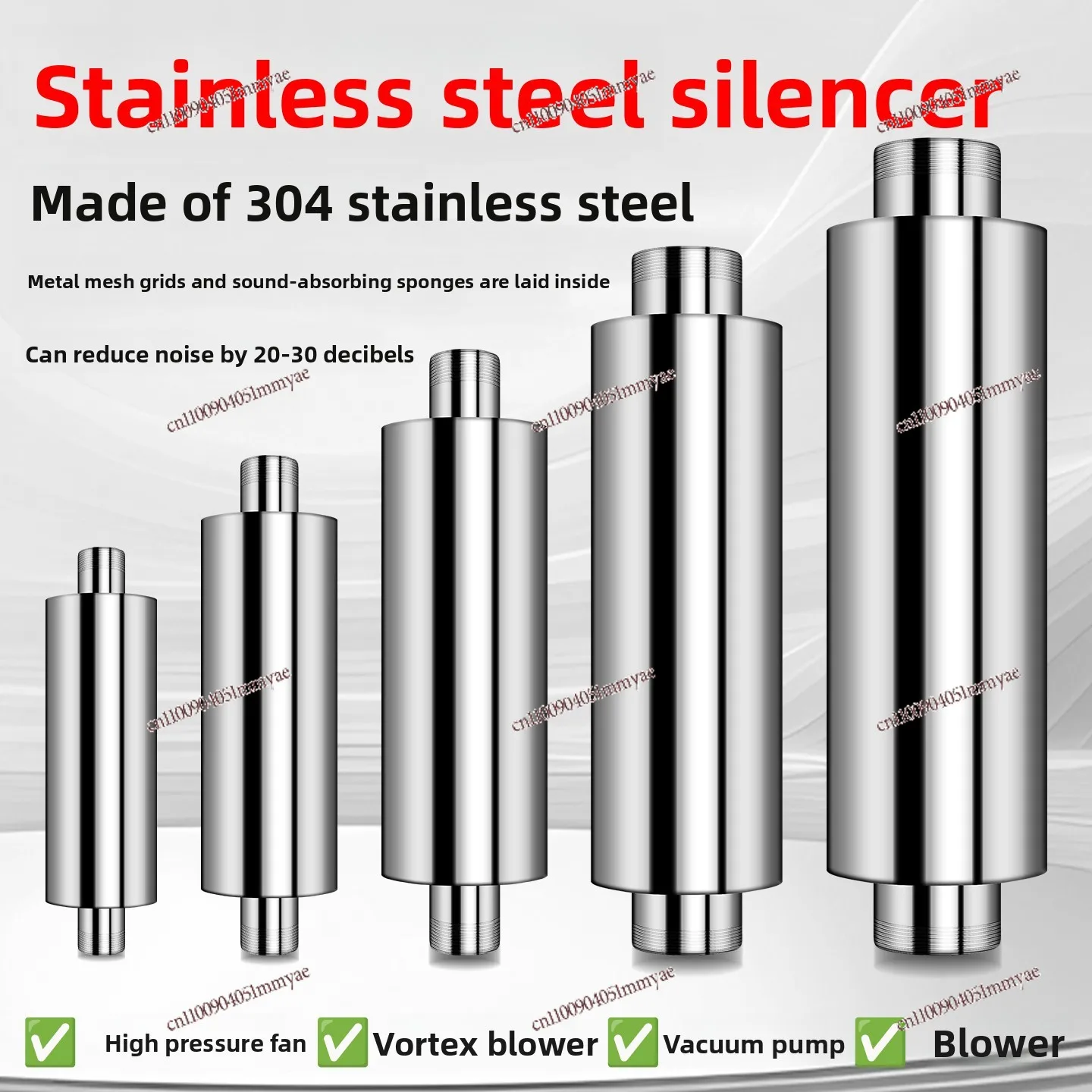 Exhaust pipe Ventilation fan Stainless steel blower Vacuum pump