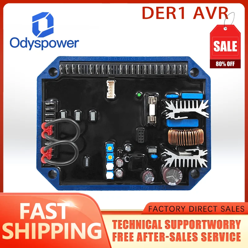 NEW DER1 AVR Mecc Alte Automatic Voltage Regulator China Powerly Diesel Generator Excitation Stabilizer Alternator Adjuster