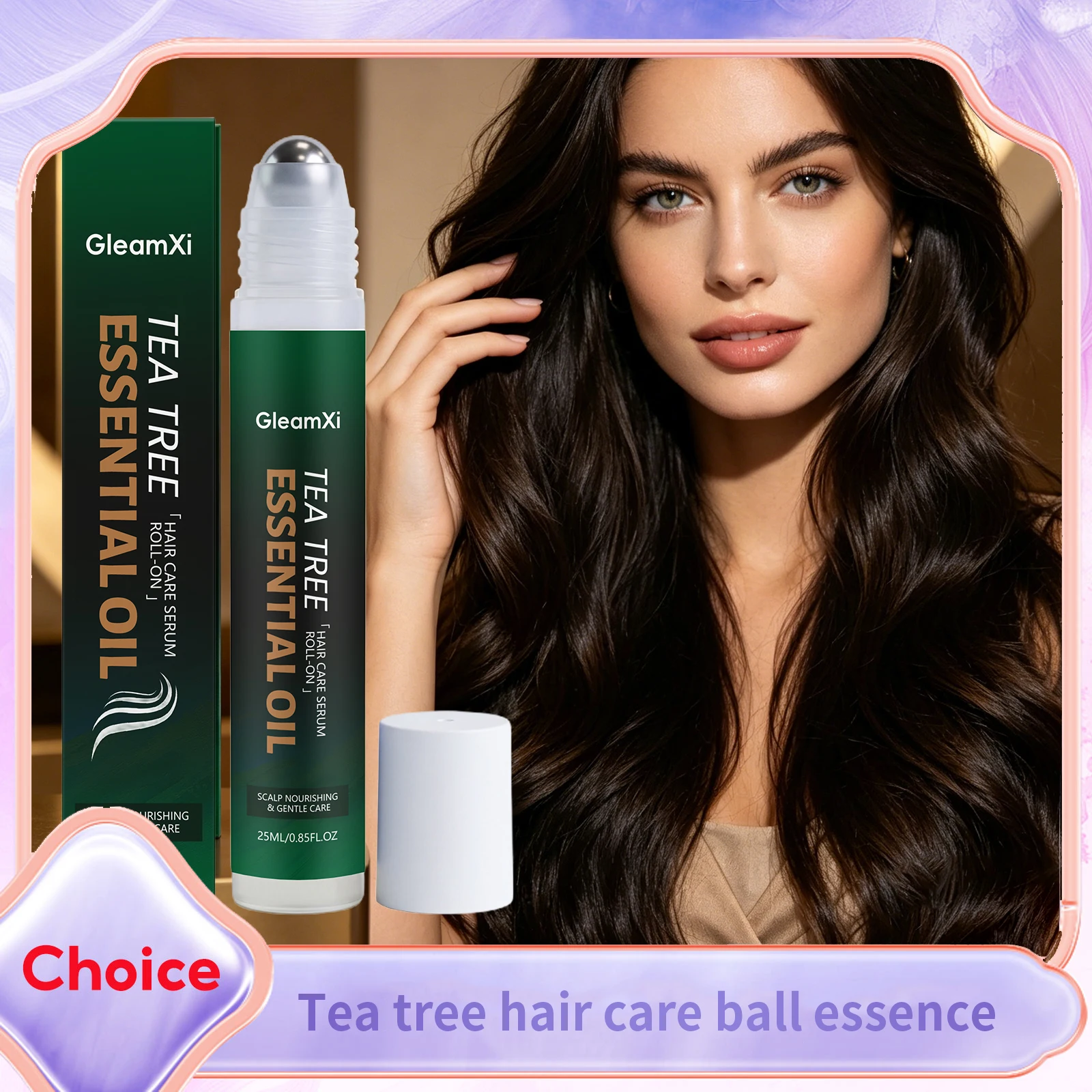 

Tea Tree Hair Growth Roller Essence Reduce Hairs Split Ends Repair Dry Damaged Hairs Increase Hair Density Scalp Massage Serum